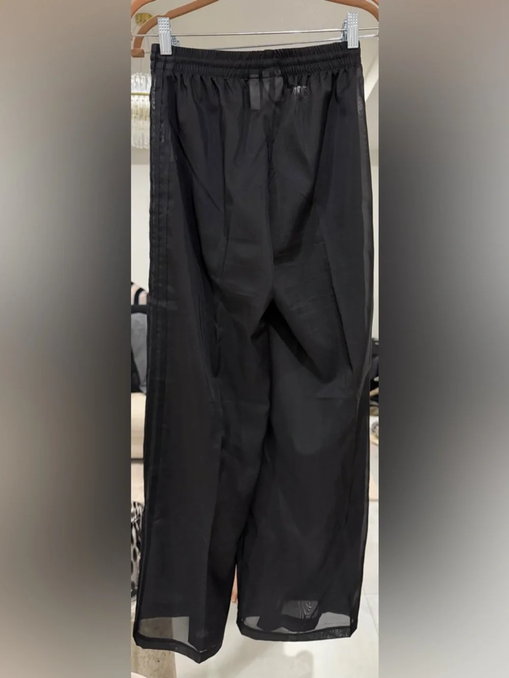 Adidas Black Women’s Wide-Leg Sheer Dress Pants Size XS - Picture 7 of 9